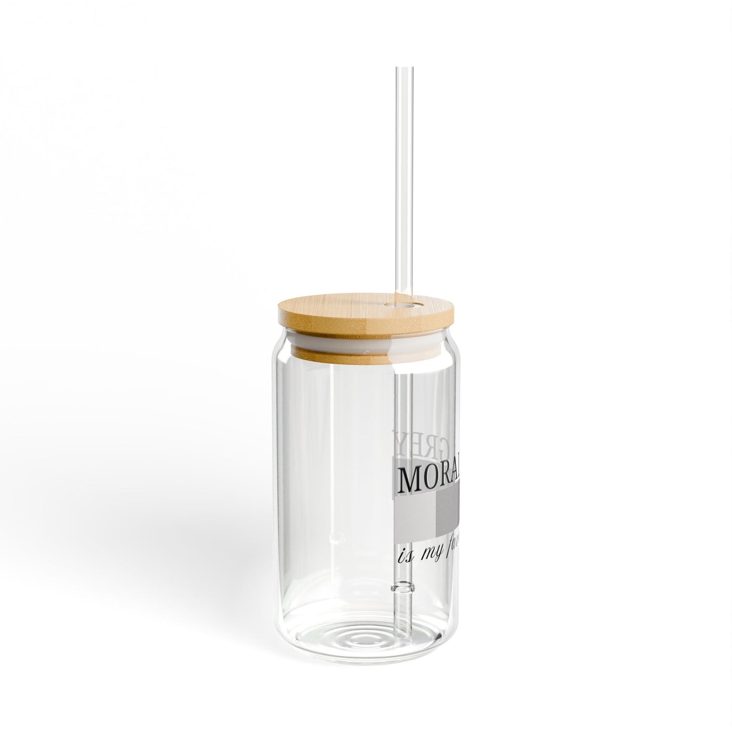 Morally grey is my favourite colour Dark Romance Sipper Glass, 16oz