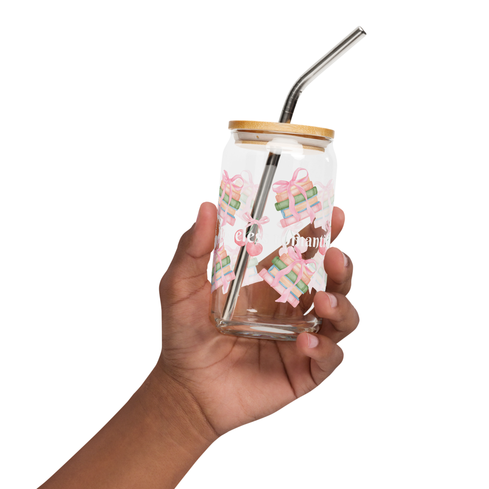 'Hopeless Romantic' Sipper Glass, 16oz