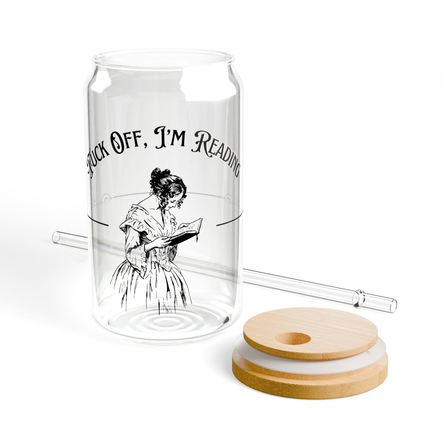 'Fuck off I'm reading' Sipper Glass, 16oz